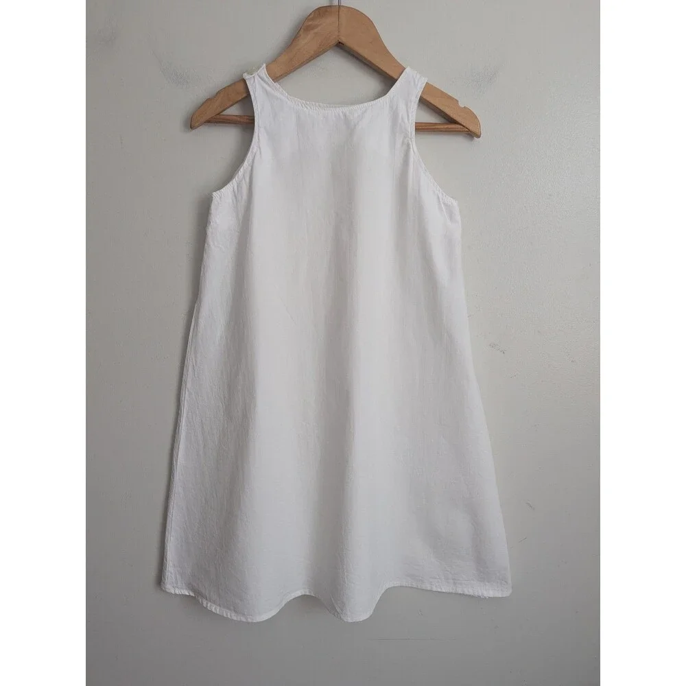 Vintage Handmade Baptism Christening Gown Slip White Cotton Eyelet Lace 31